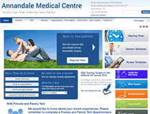 Tablet Screenshot of annandalesurgery.co.uk
